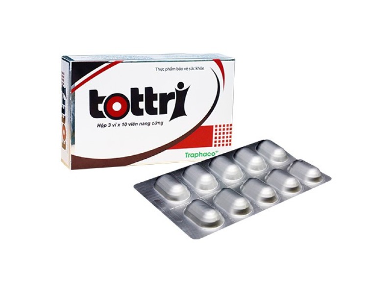 Thuốc điều trị các trường hợp trĩ cấp tính Tottri (3 vỉ x 10 viên/hộp)